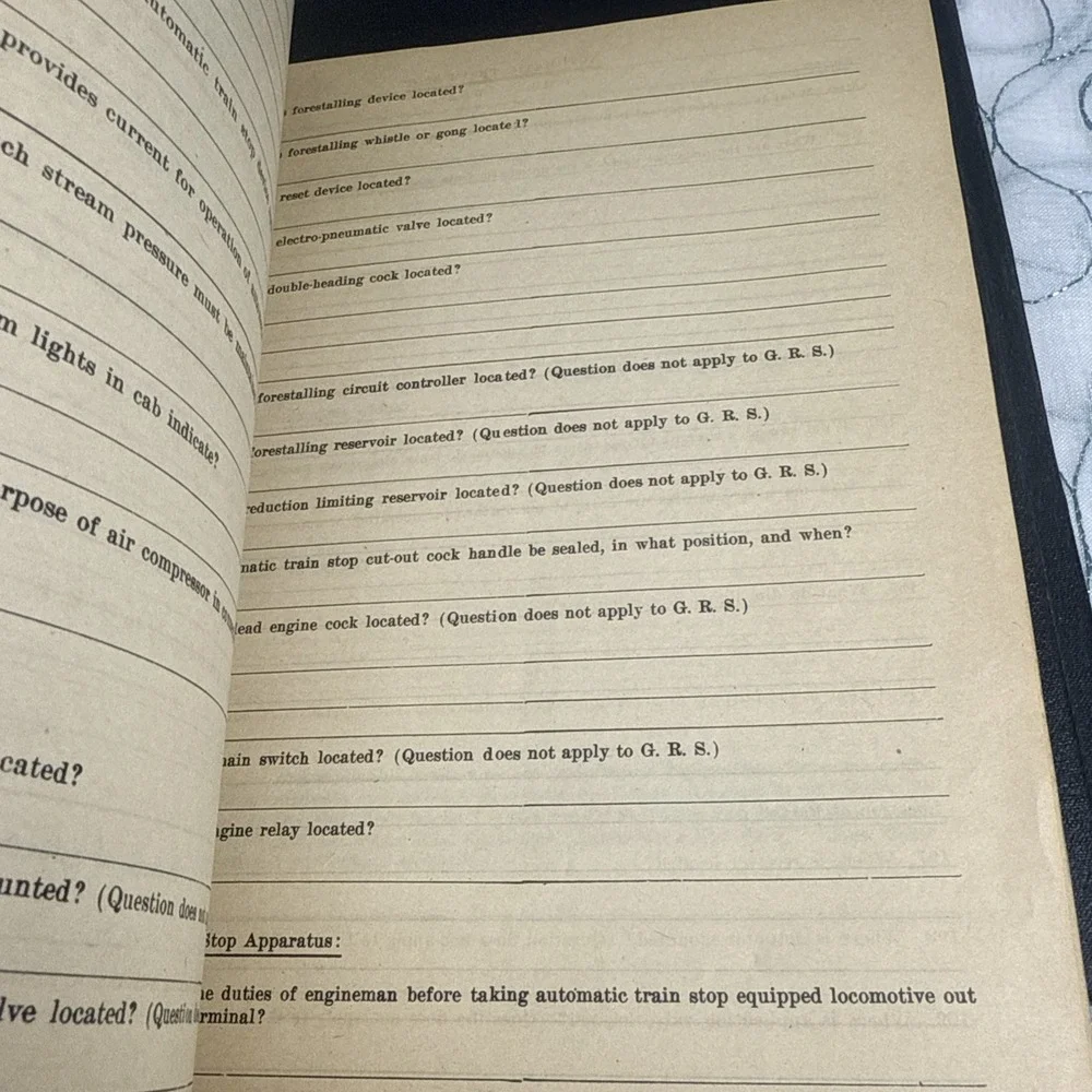 1941 Engineers And Fireman's‎ Manual With Study Guide